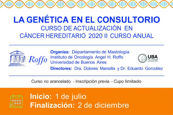 Curso de actualización en cáncer hereditario 2020 II CURSO ANUAL